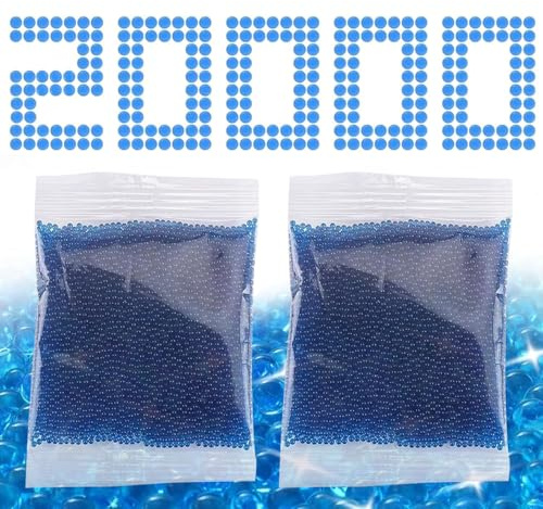 20000 Pcs Gel Ball,7-8mm Gel Balls Refill,Water Rounds Pellet Ball Decorative,for Teenagers Adults Stress Relief Elastic Balls Toys Decorative Water Bottles,Biodegradable Non-Toxic,Blue And Beautiful