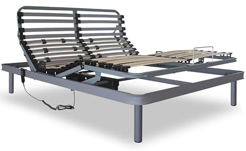 Ventadecolchones - Cama Articulada Reforzada con Motor eléctrico 135 x 180 cm Mando inalámbrico - Incluye Subida y Montaje