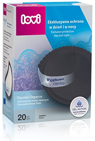 LOVI Elegante Einweg-Stilleinlagen | 20 Stück | Tragekomfort | Unterwäscheschutz | Luftdurchlässigkeit | Schwarz