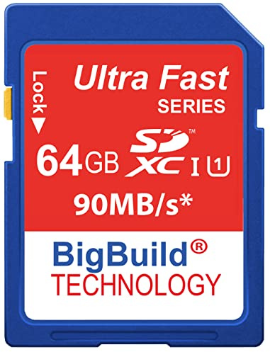 64GB 90MB/s Memory Card For Panasonic Lumix DC-FZ82 camera, Class 10 SD SDXC