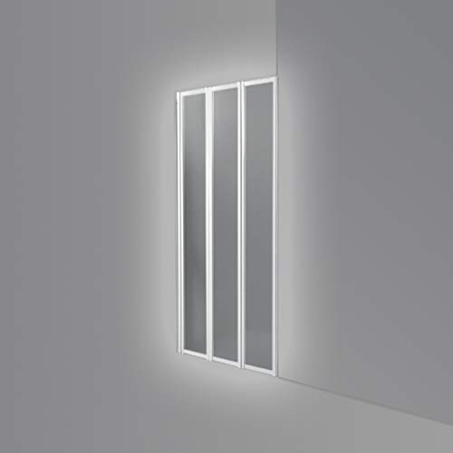 Box porta nicchia doccia,soffietto cm.118-120,cabina porta pieghevole 3 ante pvc