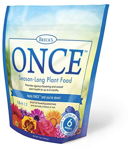 Breck's Once™ Season-Long Plant Food 3 lb. bag - A specially formulated fertilizer designed for all indoor or outdoor plant types - Due to state regulations we can't ship to California or Pennsylvania