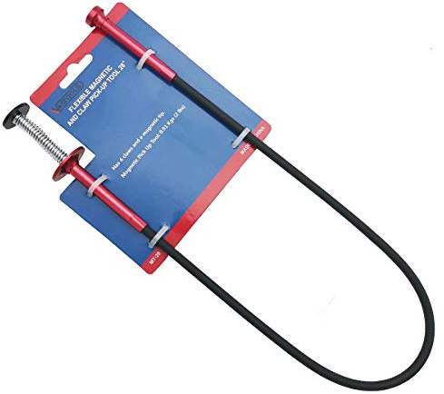 VASTOOLS Flexible Claw Pickup Tool with Magnet, 28, 2-in-1 Magnetic Pickup Tool,4-Finger Claw,Rustless Spring,Versatile