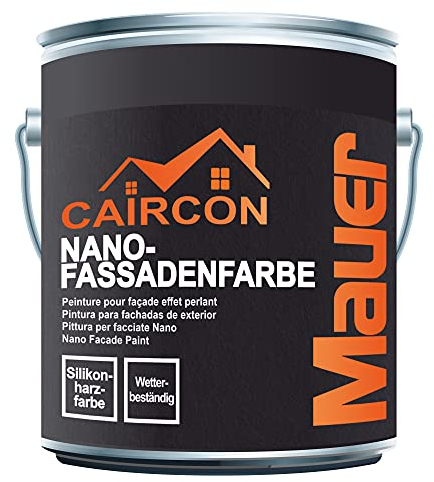 Peinture pour façade extérieure - Autonettoyante - Haute protection à l'eau - Durable - Gris clair - 5L