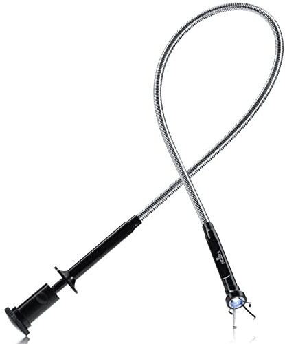 NoCry Magnetic Flexible Claw Grabber Pickup Tool with Bright LED Light - 27.7in Long Magnetic Pickup Tool, Retractable Claw Grabbing Tool, Magnetic Grabber Tool with 5lb Pull Strength Pick Up Tool