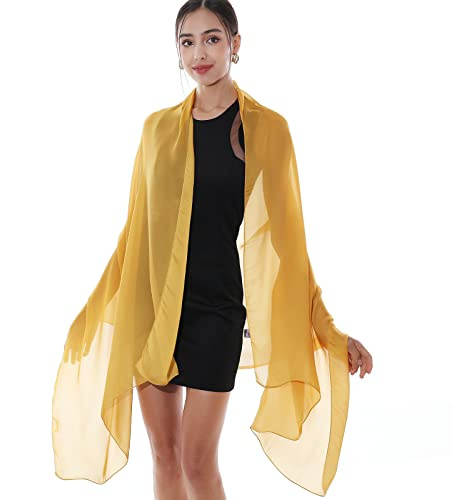 RIIQIICHY Chal para mujer, sensación sedosa, ligero, de gasa, pashmina, chal de boda para vestidos de noche