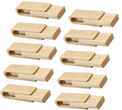 10 st USB-minnesticka i trä, USB-tumenheter, datalagring (USB 3.0 8 GB)