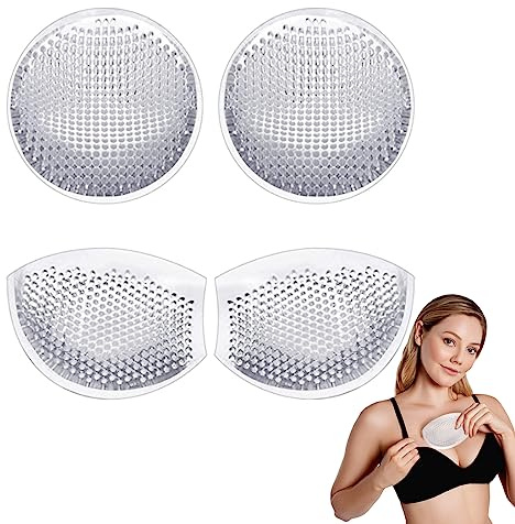 2 Par Mammaires en Silicone Inserts – Lady Femmes Filles RéUtilisable Soutien-Gorge Maillots de Bain Push Up Booster Coussinets Inserts éTanche Respirant Coque