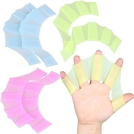 3 Pares Guantes de Natación de Silicona Palmeados Aletas Mano Talla M para Entrenamiento, Buceo, Surf, Snorkel