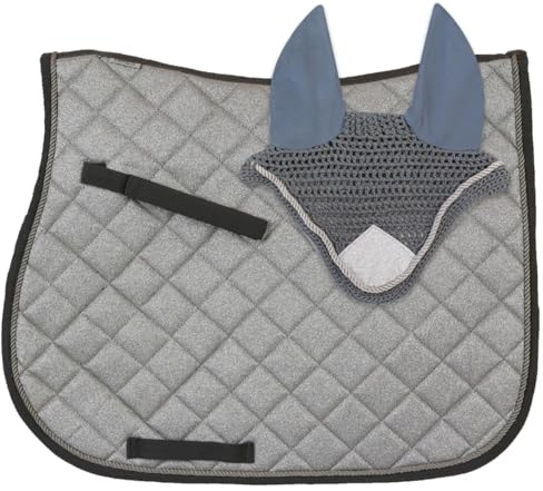Horses Juego de sillín para caballo, con gorro brillante, estilo y comodidad para tu caballo de Tosoni Selleria (plata, ponis)