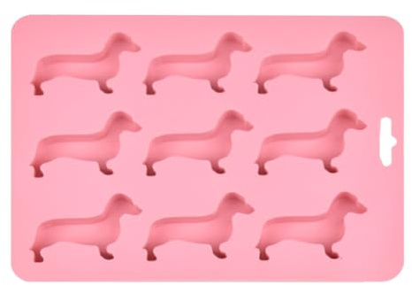 NHPY 1 Pezzi Stampi Ghiaccio, Cubetti Ghiaccio Silicone, Stampo Per Ghiaccio, Vaschetta Per Il Ghiaccio, Forme Per Ghiaccio Con Stampi A Forma Di Cane Bassotto(16 * 22Cm)