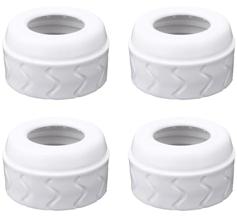 4st Flasknipple Krage Ringar, Kompatibla med Dr. Browns Smala Plast- och Glasflaskor Flaskor 4oz & 8oz Ingen Läcka eller Spill Ersättnings Flask Nippel Ring Krage Babymatning Tillbehör
