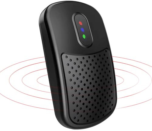 Mäusevertreiber Ultraschall Mäuseabwehr Mäuseschreck Schädlingsbekämpfer - Dual Frequenz Effizienz Rattenabwehr für die Kontrolle der Ratten Kakerlaken Insekten Spinne, ABS Material(Tiefschwarz)