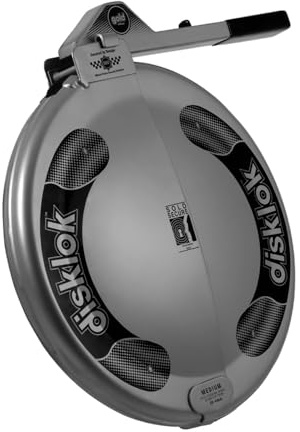 Disklok Steering Wheel Lock 'Gold Edition' for Left-Hand-Drive cars - Size Medium - 39-44cm - Silver
