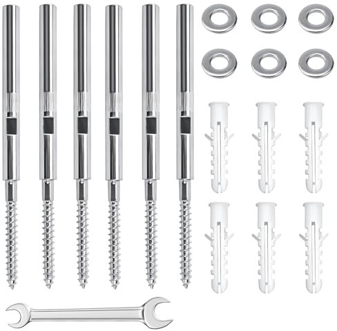 6 Stück Schwebende Regalhalterung Unsichtbar Ø10x100mm,Unsichtbar Wandregal Halterung,Versteckte Regalhalterung mit Unterlegscheiben und DüBel,TablarträGer,für Wohnzimmer KüChe Schlafzimmer