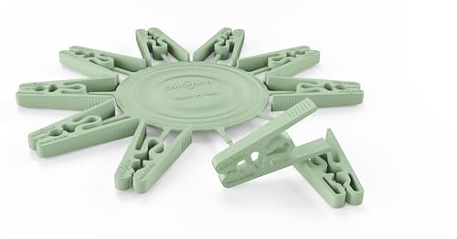 Colombo Mollette Bucato Senza Molla Peggy, Mollette per Bucato in Plastica Riciclata al 60% Ultra Resistenti per Stendini | 100% Riciclabili | 20 pezzi | Colori Assortiti | Made in Italy