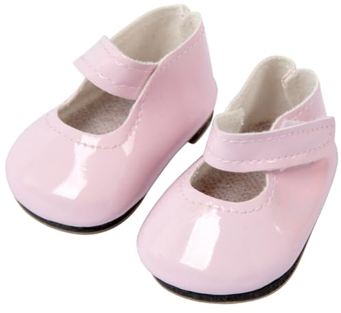 Suxdlan 1 Pair Baby Doll Shoes, Decorative Cute PU 18 Inch Doll Shoes Replacement for Mini House Accessories Home Decor
