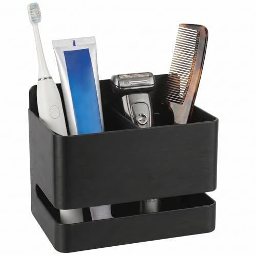 Soporte para cepillo de dientes eléctrico, soporte para vasos de cepillo de dientes de doble ranura, sin taladrar, soporte para cepillo de dientes eléctrico, soporte para cepillos de dientes