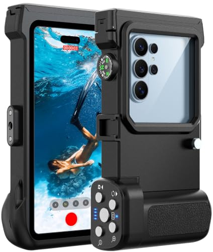 Wusbulk Funda Impermeable Móvil Universal IP68 para Buceo, Negro