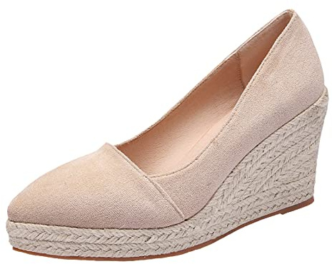 Damtåstång, pantoletter, slip-on-espadrilla, fritidsskor med klack, jutesula