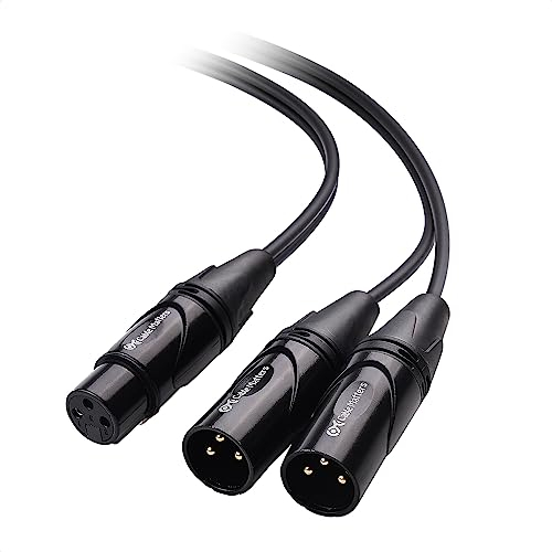 Cable Matters Câble séparateur XLR, câble en Y femelle vers 2 mâles XLR - 0,5m
