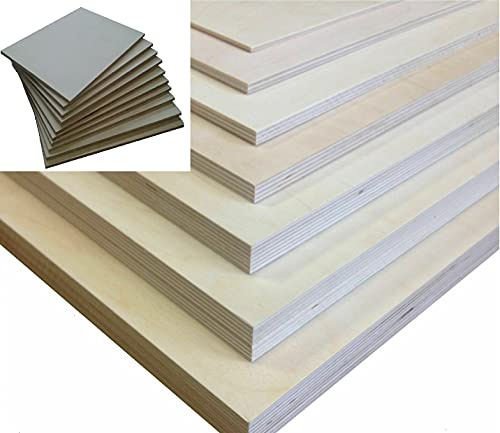 Sperrholz Birke Multiplex Sperrholzplatte Birkensperrholz Bastelholz plywood (8mm, 76 x 76 cm)