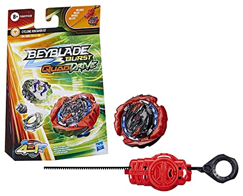 Hasbro Beyblade Burst QuadDrive Cyclone Roktavor R7 Starter Pack − Kreisel mit Starter