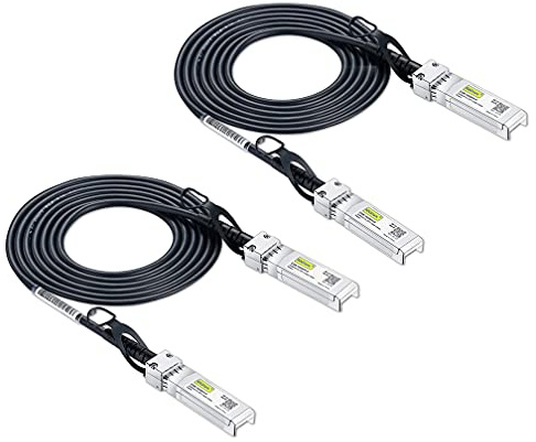 [2 Stück] 10Gtek SFP+ DAC Twinax Kabel 2-Meter(6.5ft), 10G SFP+ to SFP+ Direct Attach Copper Passive Cable für Cisco SFP-H10GB-CU2M, Ubiquiti UniFi, TP-Link, Netgear, D-Link, Zyxel, Mikrotik and More