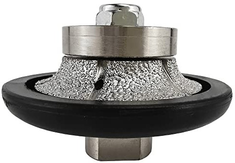 NBB Rueda de perfil de diamante, fresa de enrutador de diamante, broca para perfilar la porcelana baldosas cerámica granito mármol piedra, fácil de usar en amoladora angular (Half-Bullnose B10)