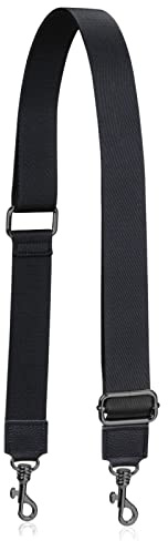 Allzedream - Correa gruesa de repuesto para bolso cruzado, Punta de cuero negro-GBH, Wide:1.5 inch, AMTS-1L