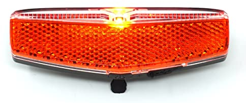 Aufladbares Akku Rücklicht mit USB Ladebuchse Fahrrad Licht für Gepäckträger Montageweite 50/80 mm