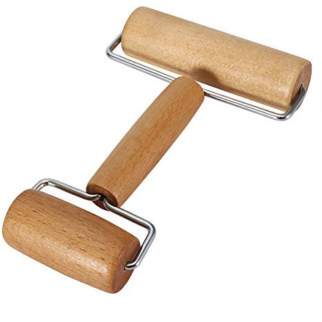 Rodillo De Repostería De Madera, Rodillo De Masa Profesional Con Mango, Rodillo De Amasar De Madera Maciza, Rodillo De Repostería Y Pizza Para Galletas De Albóndigas(#2)