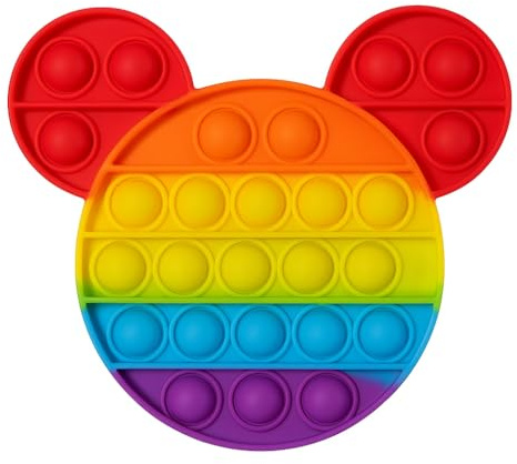 Ranzah Mouse Cartoon Fidget Toy |Push Pop Bubble Sensory Poppet Toys For Kids And Adults| Rainbow Popper Pop Up Toys For Fun|Autism Special Needs Silicone Stress Reliever Fidget Toys (Mouse)