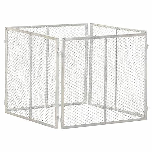 INLIFE Compostiera da Giardino 85x85x70 cm in Ferro Zincato Casa e Giardino, Prato e Giardino (22KG)