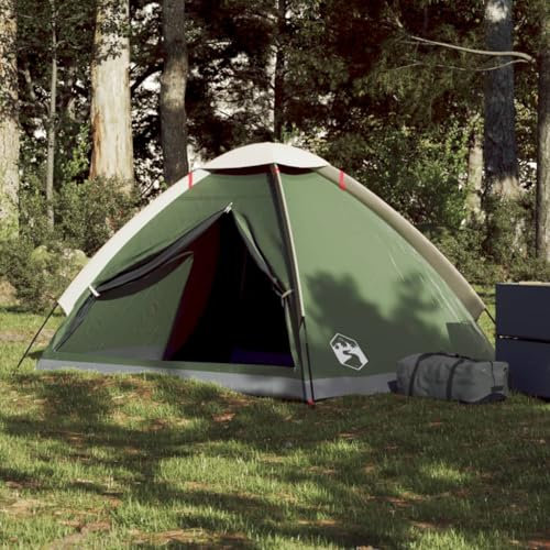 Tino Tech Tente de camping dôme pour 2 personnes - 190 x 135 x 107 cm - Vert - Coupe-vent - Tente de camping familiale - Grande tente à lancer - Tente de festival - Tente de trekking en polyester