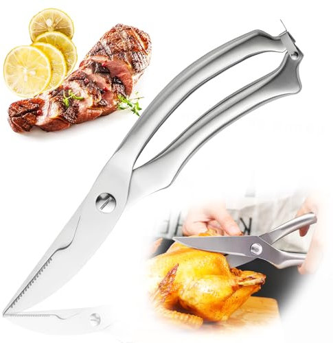 FePen Trinciapollo Forbici Da Cucina, Multiuso Smontabili Trinciapollo, Forbici da Cucina Acciaio Inox Multiuso per Pollo, Carne, Tacchino, Pesce, Pizza
