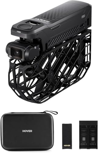 HOVERAir X1 PRO Drohne mit Kamera 4K, Faltbar Action Cam mit über 15 vollautomatischen Flugmodi, 42 KM/H, Fliegen überall mit OmniTerrain, Rückkollisions-Erkennung (Basis Kombo)