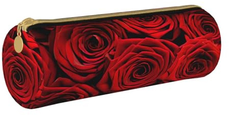 MDATT Red Rose Flower Carry On Pen and Pencil Case,Multipurpose Stationery Pouch for for High School College Students