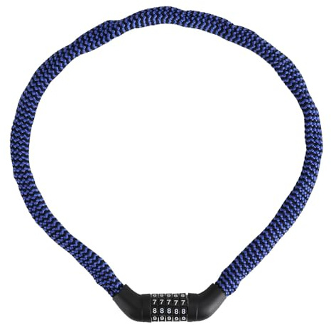 Cadena combinada de seguridad antirrobo de 5 dígitos para bicicletas de montaña, scooters, motocicletas, bicicleta de montaña antirrobo de alta seguridad