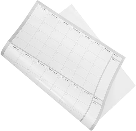 VILLFUL Calendrier Mural Trimestriel 91X61 CM Effaçable à Sec Agenda Mensuel Non Daté Réutilisable Tableau de Planification Grand Format pour Bureau et Maison Organisateur Vierge pour