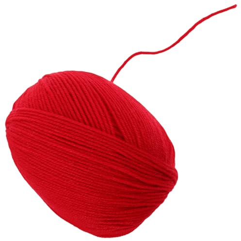 HEALSOPTHY Hilo de Lana Rojo para Crochet y Tejer a Mano, Hilo para Calcetines y Mantas, Ovillo de Lana Merino Suave y Duradero para Proyectos DIY de Suéteres y Accesorios