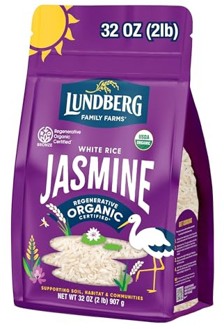 Lundberg Organic California White Jasmine Rice, 32 Ounce