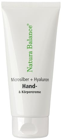 100ml Handcreme Microsilber + Hyaluron Microsilver Hyaluronsäure Creme Salbe Körper Vitamin E Niacinamid Panthenol Mikrosilber vegan