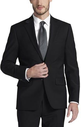 Calvin Klein Men's X-Fit Slim Stretch Suit Separate (Blazer And Pant), Black, 36 Regular