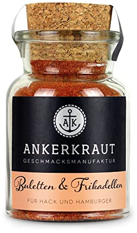 Ankerkraut Buletten & Fleischpflanzerl, Gewürzmischung für Buletten und Frikadellen, 100g im Korkenglas