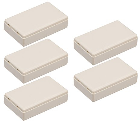sourcing map 5pcs 58x35x15mm plastique électrique Boîtier jonction Bricolage blanc boîte