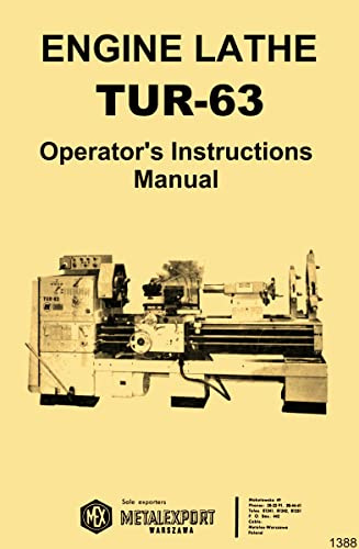 TUR-63 Toolmex, Wafum, Polamco Metal Lathe Operator Instructions Speed/Feed Chart Manual