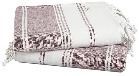LANE LINEN Beach Towels For Women, 2 Pack Large Turkish Towels Oversized, Sand Free, Quick Dry, Lightweight Travel Towel, Soft Beach Bath Towel, 39x71 - Fired Brick