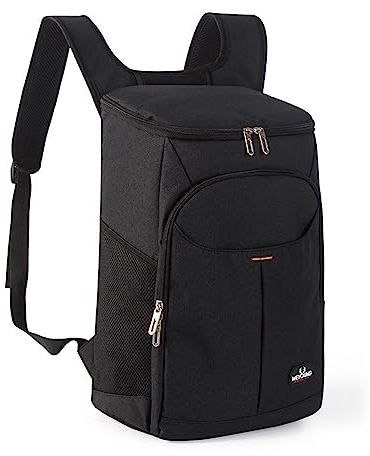 YDFYX 25L Kühl Rucksack Thermo Rucksack Picknicktasche Groß Isoliert Cooler Bag Männer Frauen für Strand/Picknick/Camping/BBQ/Wandern (Schwarz)