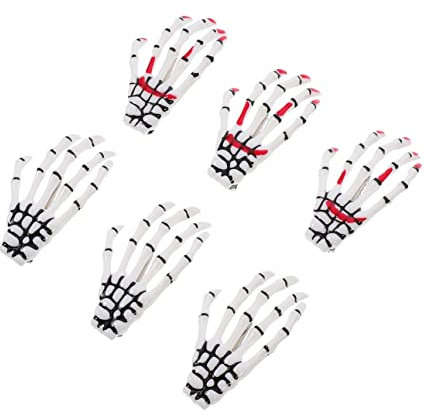 PLAFOPE Lot De 6 Épingles À Cheveux Uniques En Résine Motif Squelette Pour Femme